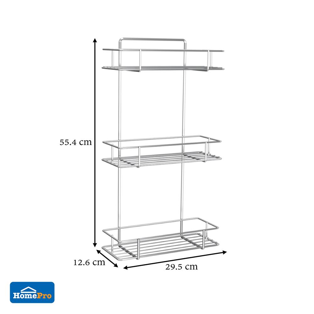 ชั้นแขวนติดผนัง 3 ชั้น BATH TIME BT-P112 SS201 สีสเตนเลส