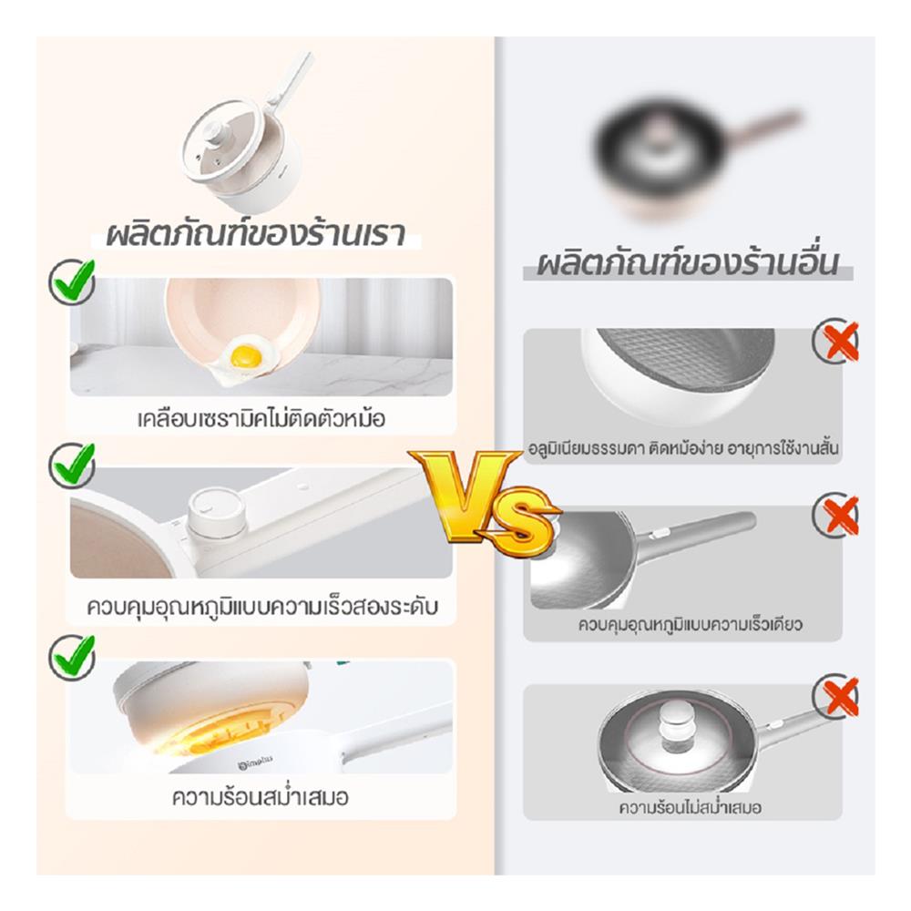 หม้ออเนกประสงค์ SIMPLUS DZGH002WH02 1.50 ลิตร สีขาว