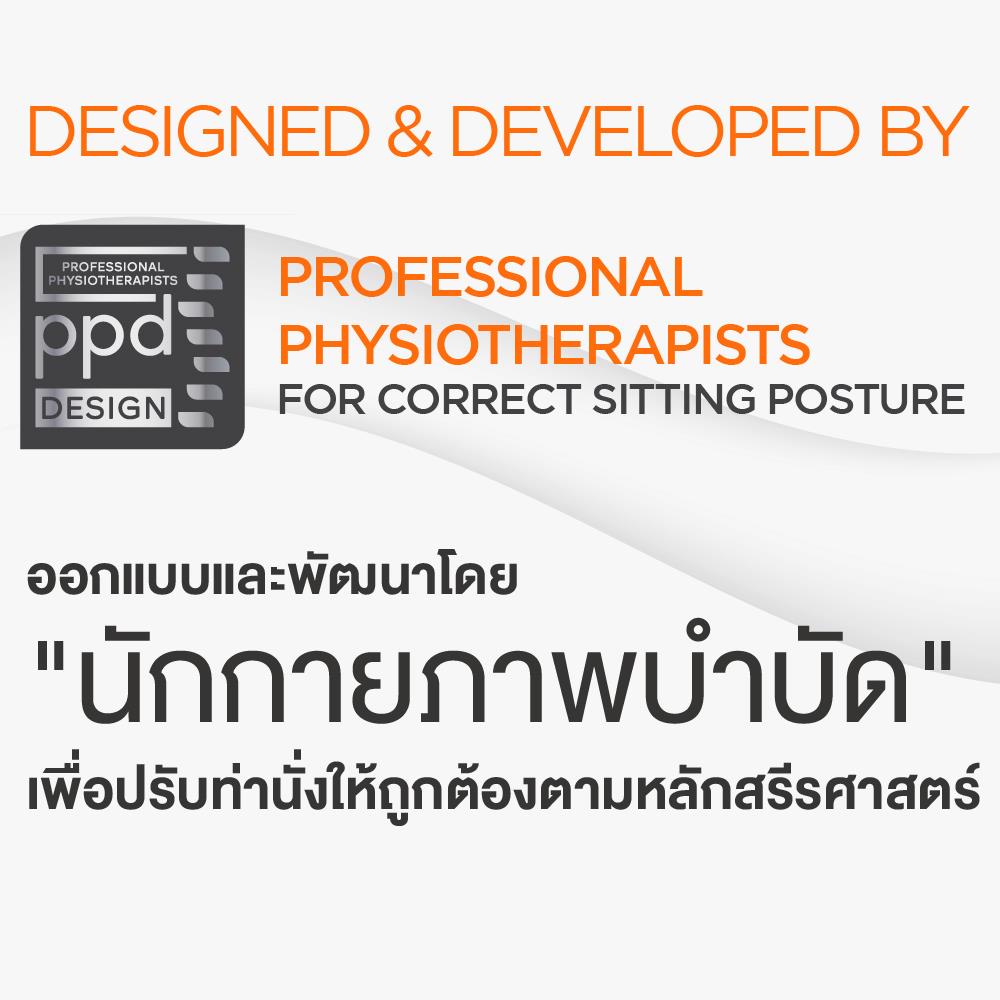 เบาะรองหลัง ERGOTREND 17.6X14 นิ้ว สีเทา