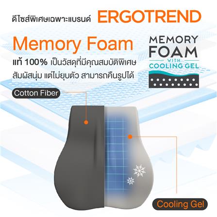 เบาะรองหลัง ERGOTREND 17.6X14 นิ้ว สีเทา_3