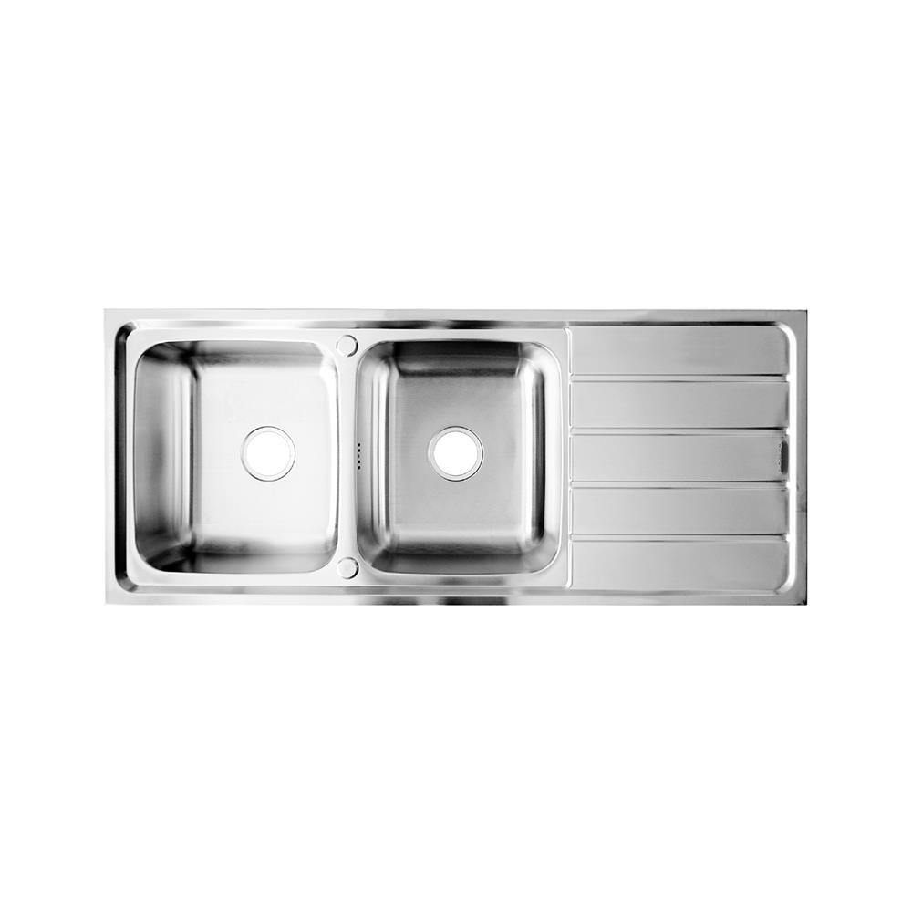 ซิงค์ขาตั้ง 2 หลุม 1 ที่พัก DYNA HOME DH-12050-STCR สีเงิน