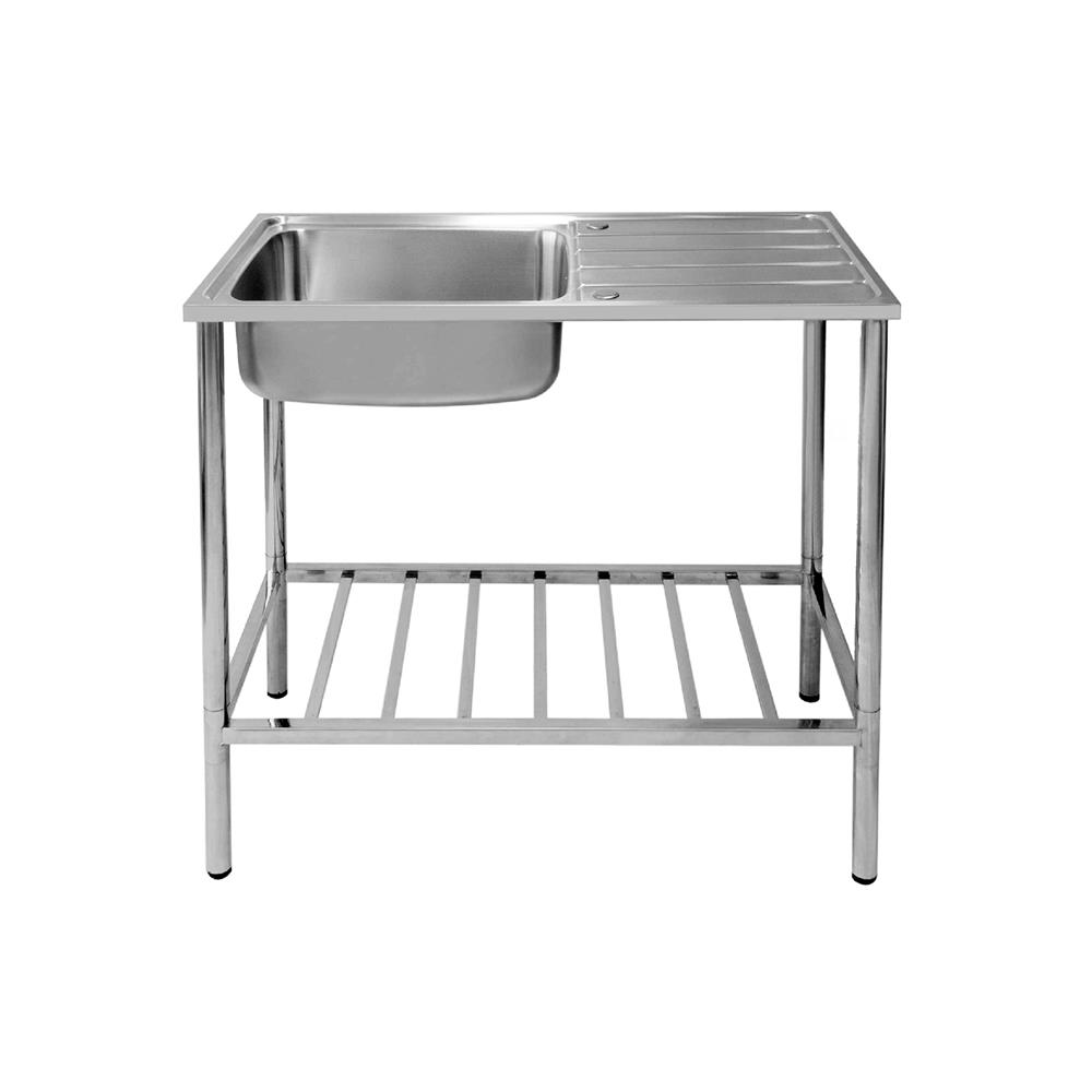 ซิงค์ขาตั้ง 1 หลุม 1 ที่พัก DYNA HOME DH-10050-STCR สีเงิน