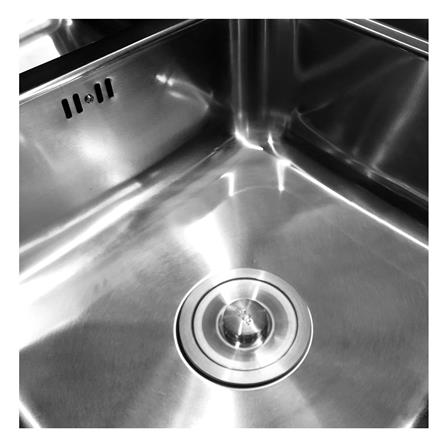 ซิงค์ขาตั้ง 1 หลุม 1 ที่พัก LINEA AJ 1B1D สีเงิน_3