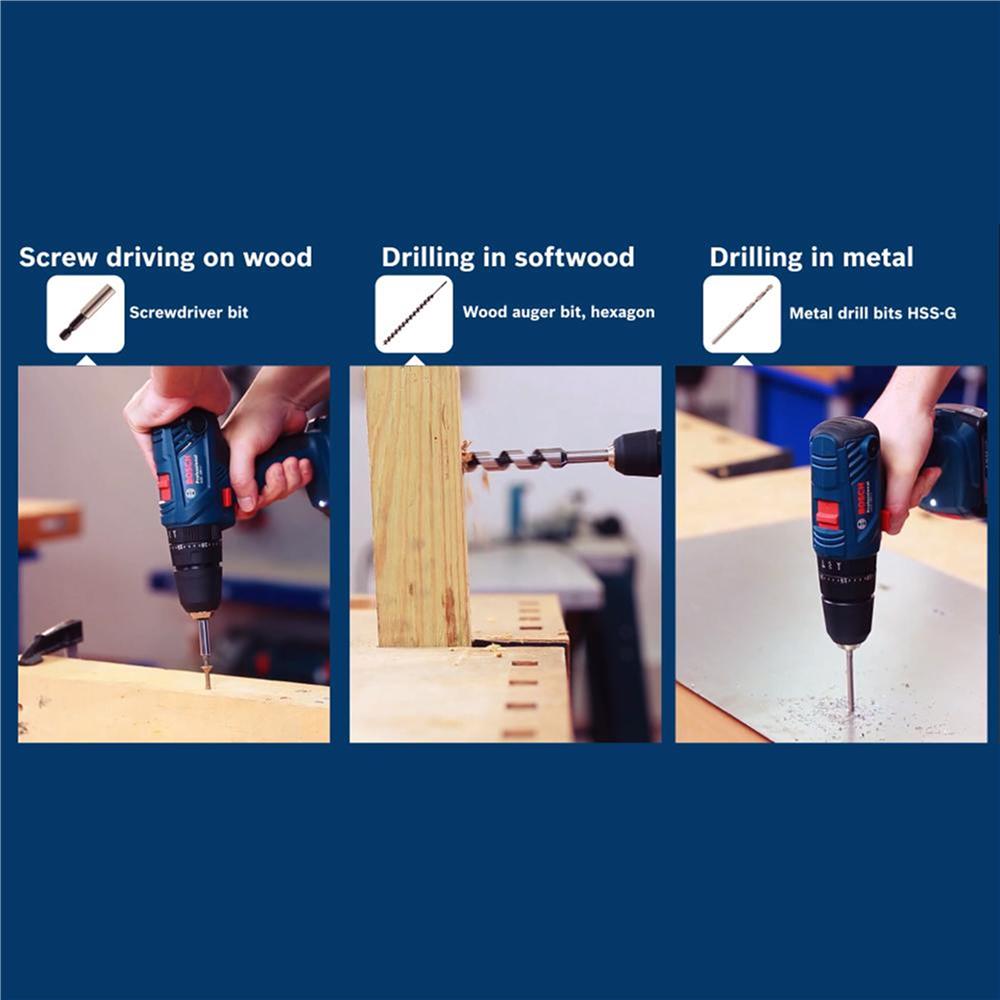 ชุดสว่านกระแทกไร้สายพร้อมอุปกรณ์ (พร้อมแบตเตอรี่) BOSCH GSB180-LI 18 โวลต์