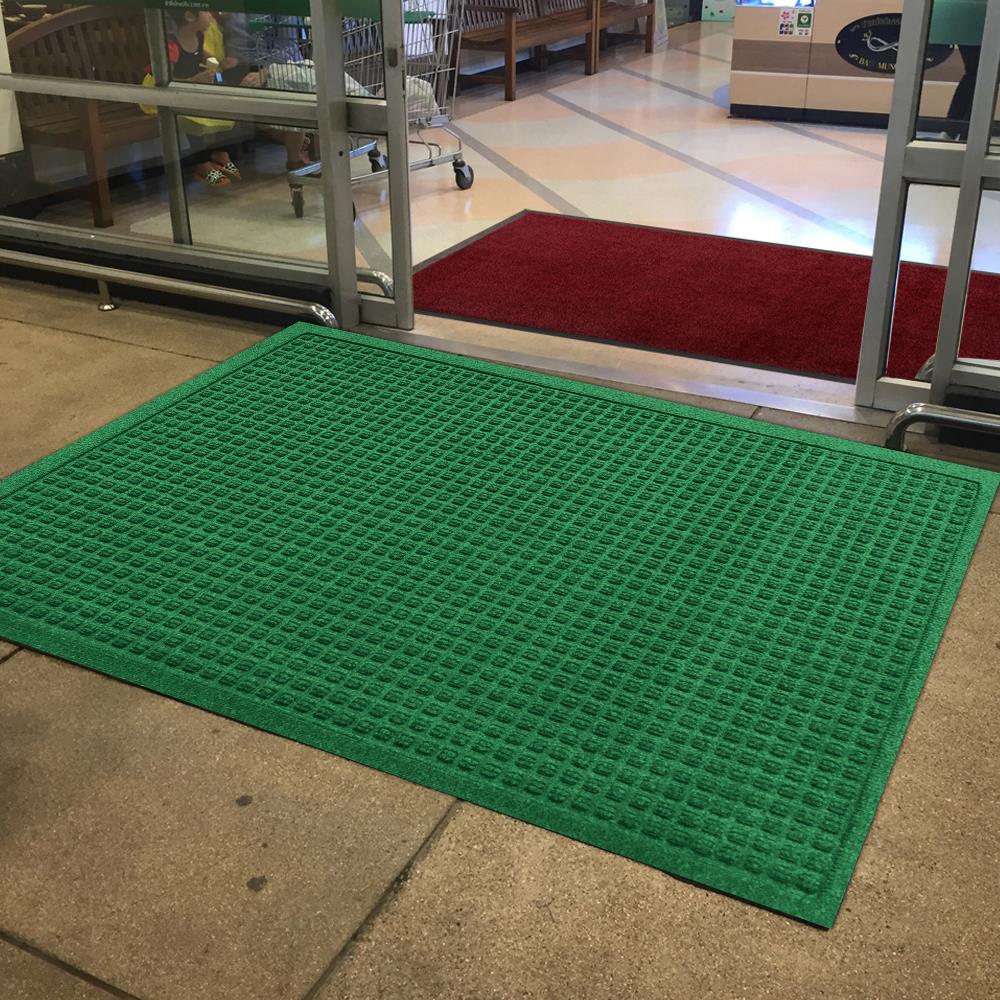 พรมเช็ดเท้าดักฝุ่น KLEEN-TEX WHII 88X116 ซม. สีเขียว