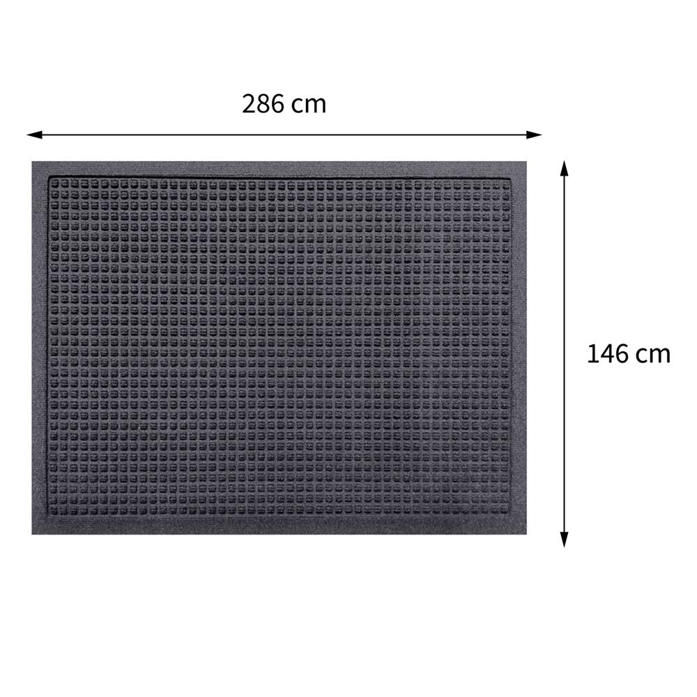 พรมเช็ดเท้าดักฝุ่น KLEEN-TEX WHII 146X286 ซม. สีเทาเข้ม