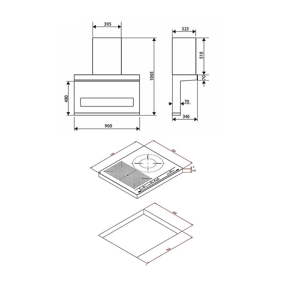 เตาฝัง+เครื่องดูดควัน TEKA IZF 65320 MSP BK+DSW 995G