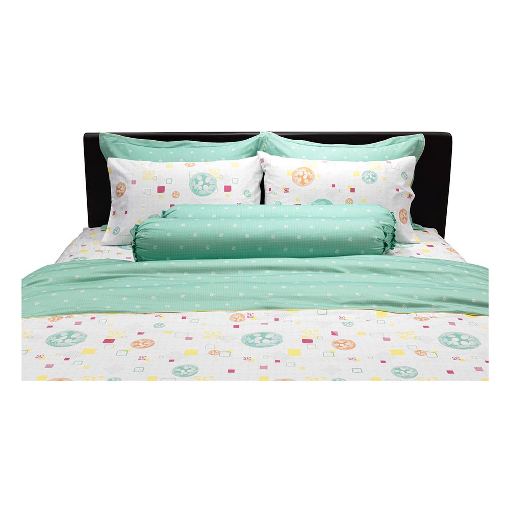 ชุดผ้าปูที่นอน 5 ฟุต 7 ชิ้น SANTAS SHAMROCK GN