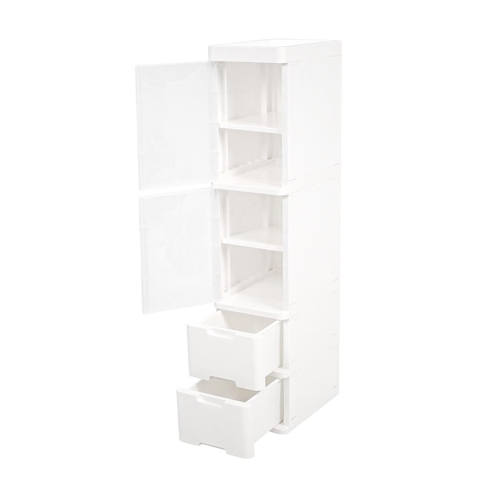 ตู้ลิ้นชัก 4 ชั้น STACKO PURE 27x40x121.5 ซม. สีขาว