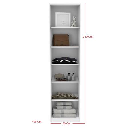 ตู้เสื้อผ้าบานเปิดซ้าย KONCEPT BLOX 19209517 50 ซม. สีขาว_2