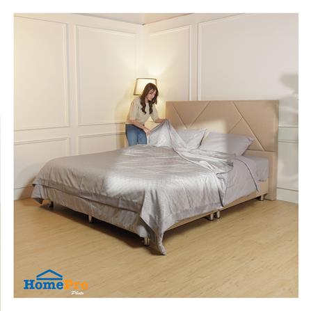 ผ้าคลุมเตียง 6 ฟุต HOME LIVING STYLE LINDA สีเทา_4