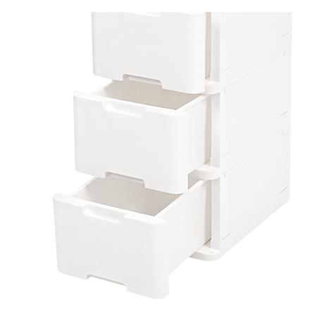 ตู้ลิ้นชัก 3 ชั้น STACKO PURE 27x40x101.5 ซม. สีขาว_4