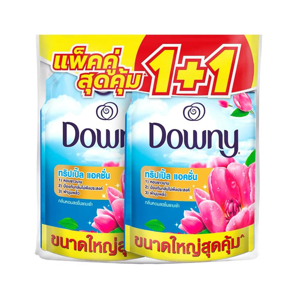 รีฟิลน้ำยาปรับผ้านุ่ม DOWNY 1 ลิตร ซันไรส์เฟรช แพ็กคู่
