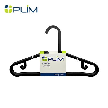 ไม้แขวนเสื้อ PLIM BOWIE สีดำ แพ็ก 5 ชิ้น_0