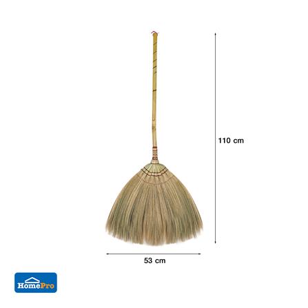 ไม้กวาดดอกหญ้าก้านถัก ปลายด้ามไม้ ACCO_6