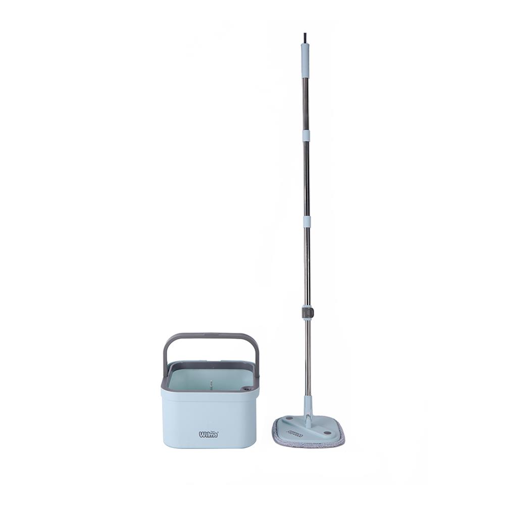 ชุดอุปกรณ์ถังปั่นพร้อมไม้ม็อบ WILMA SEPARATE WATER สีฟ้า_0