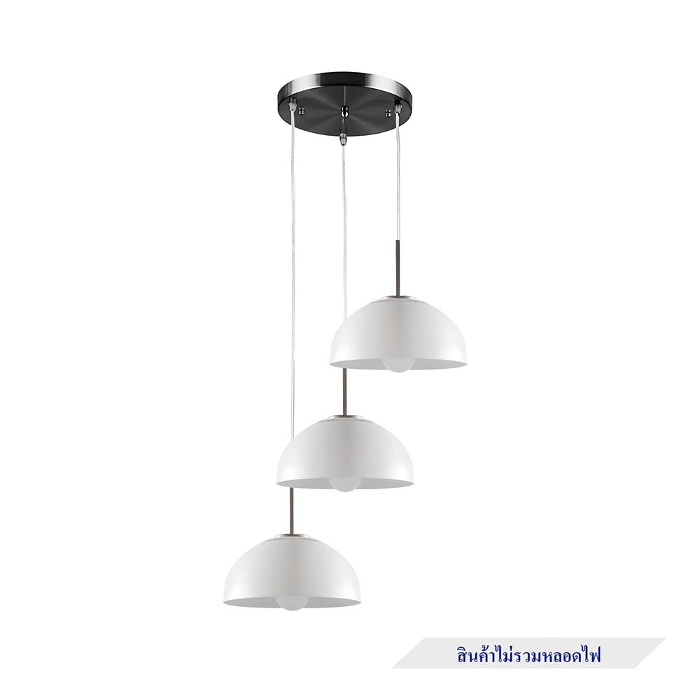 ไฟช่อ CARINI S52300-3 สีขาว/เงิน 3 หัว