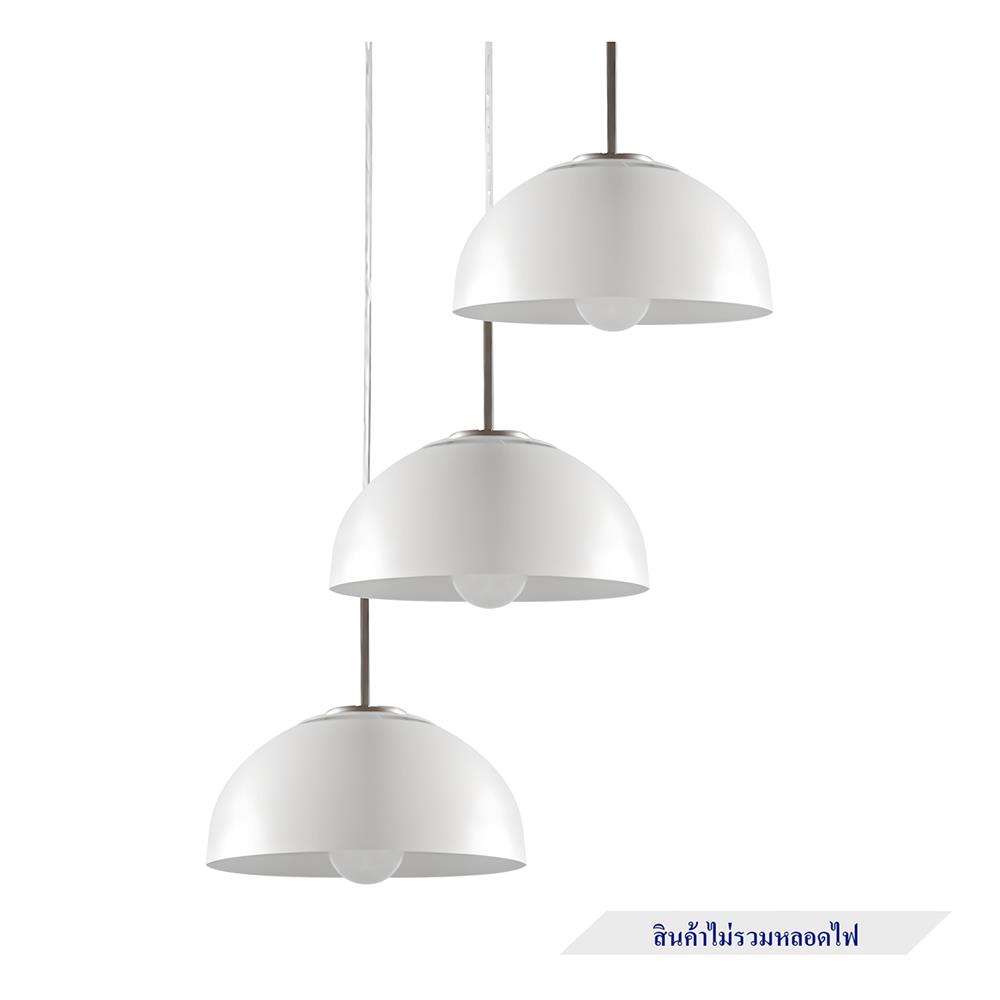 ไฟช่อ CARINI S52300-3 สีขาว/เงิน 3 หัว