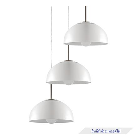 ไฟช่อ CARINI S52300-3 สีขาว/เงิน 3 หัว_1