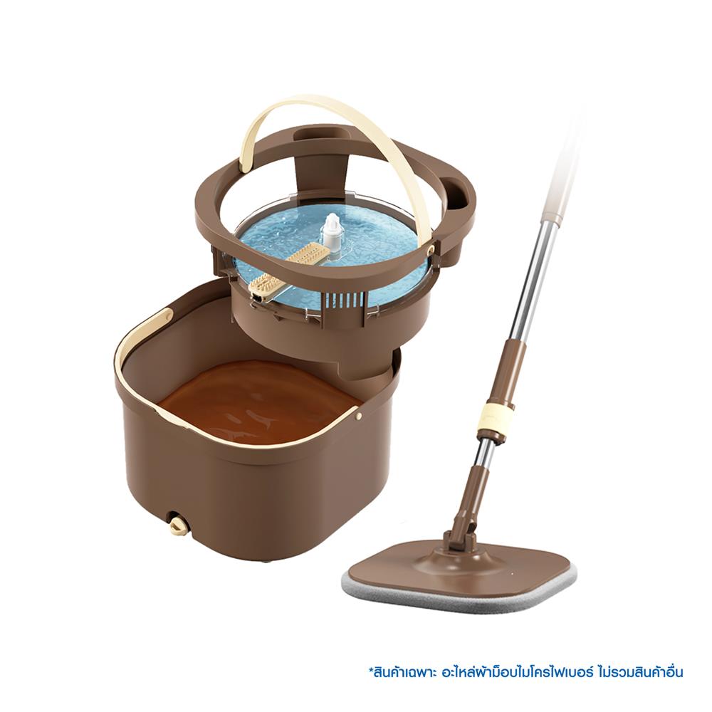 อะไหล่ผ้าม็อบไมโครไฟเบอร์ POWER GREEN ICON สีขาว