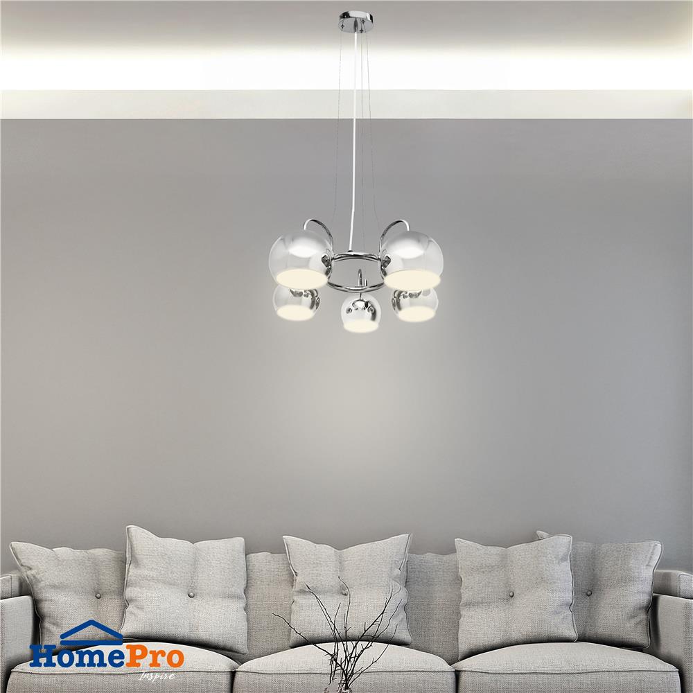 ไฟช่อ CARINI S52302-5 สีเงิน 5 หัว