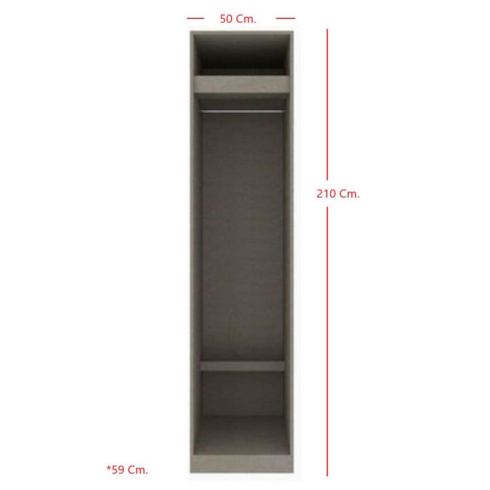 ตู้เสื้อผ้าบานเปิดขวา KONCEPT&nbsp;BLOX 19215018 50 ซม. สีไม้เข้ม