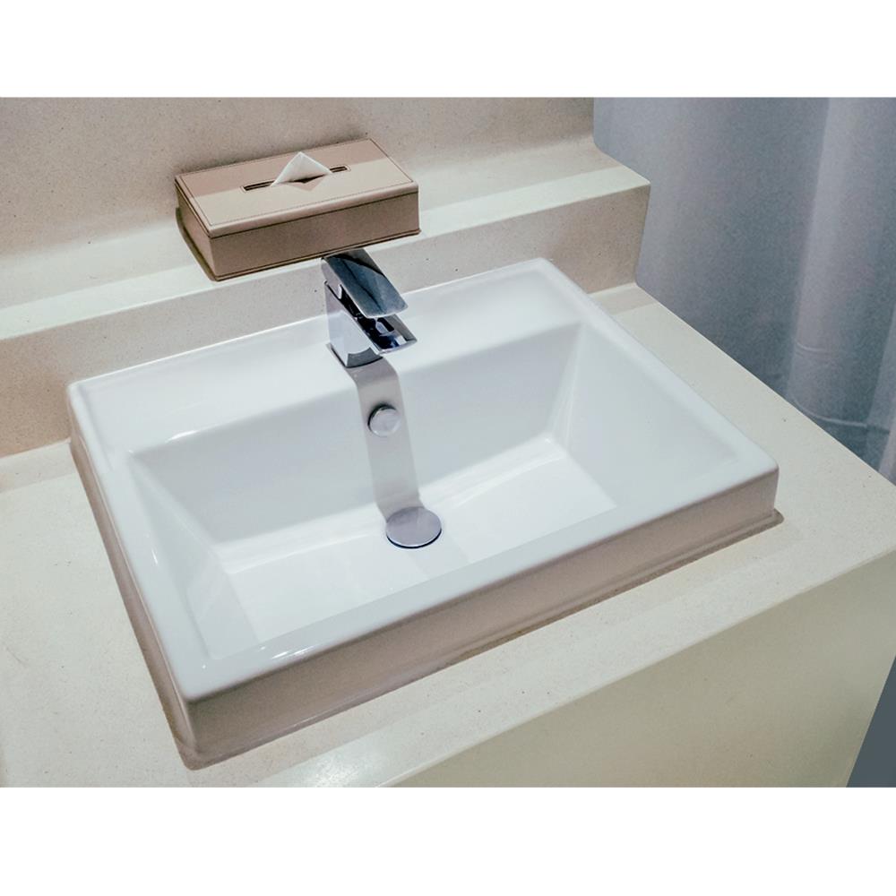 อ่างล้างหน้าวางบน ESTHER ECW-03-211F-11 สีขาว