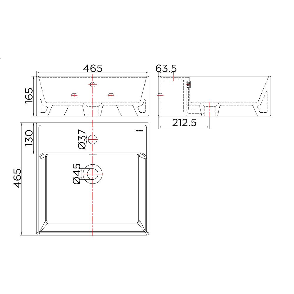 อ่างล้างหน้าวางบน ESTHER ECW-03-211F-11 สีขาว