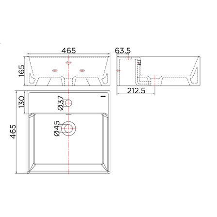 อ่างล้างหน้าวางบน ESTHER ECW-03-211F-11 สีขาว_4