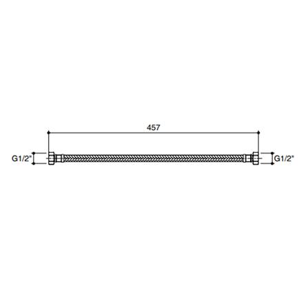 สายน้ำดีสเตนเลสน้ำอุ่น-น้ำเย็น ENGLEFIELD K-1351237 18 นิ้ว_1