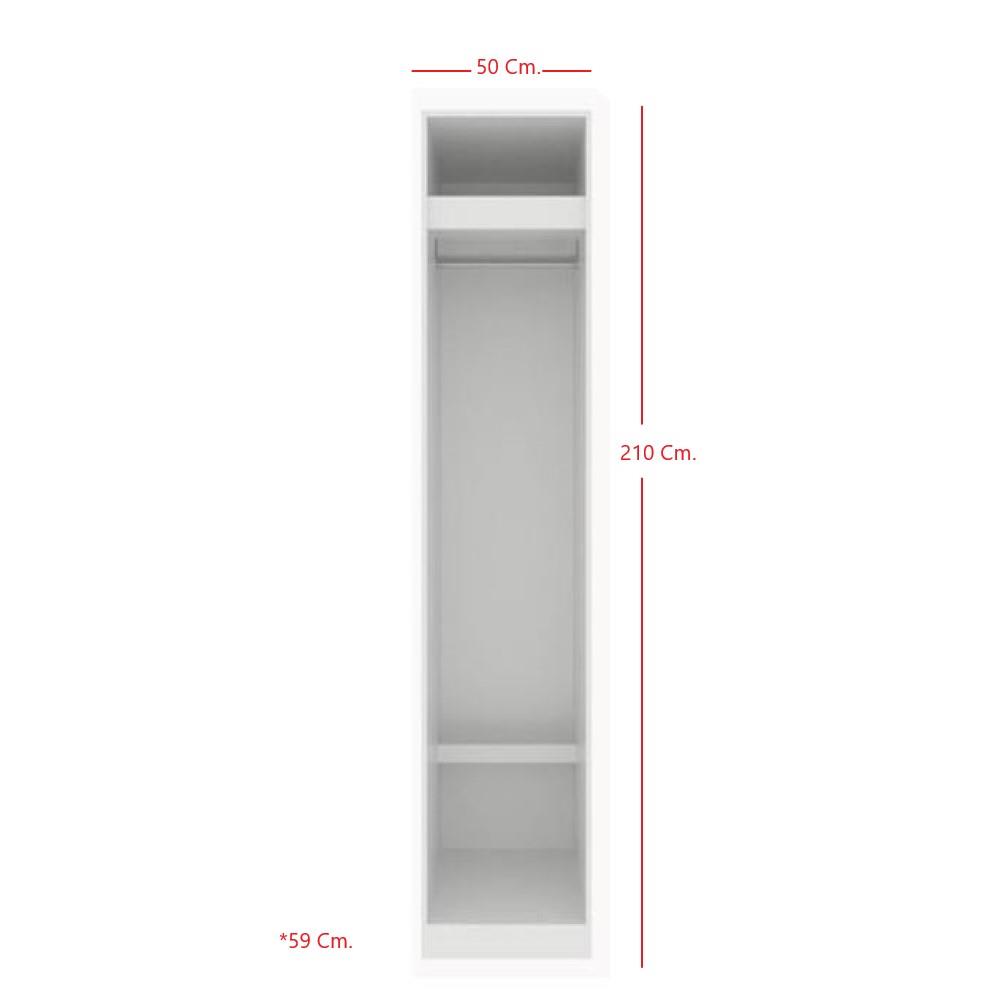ตู้เสื้อผ้าบานเปิดซ้าย KONCEPT&nbsp;BLOX 19215006 50 ซม. สีขาว