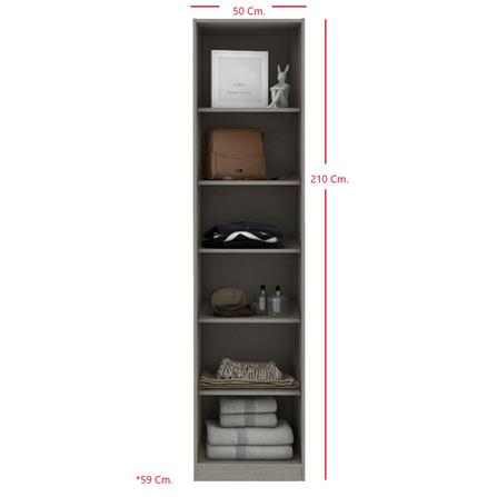 ตู้เสื้อผ้าบานเปิดซ้าย KONCEPT BLOX 19210471 50 ซม. สีไม้เข้ม_2