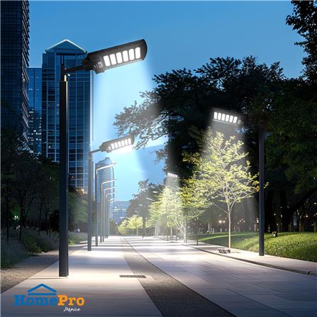 ไฟถนน SOLAR CARINI MOONLIGHT 300 วัตต์ DAYLIGHT สีดำ_5