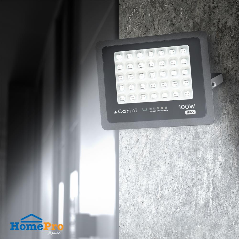 สปอตไลท์ SOLAR CARINI NOVA 100 วัตต์ DAYLIGHT สีดำ