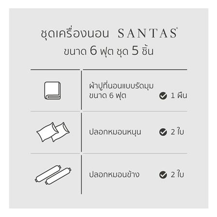 ชุดผ้าปูที่นอน 6 ฟุต 5 ชิ้น SANTAS NUOVA GR_6