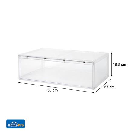 กล่องรองเท้าหน้ากว้าง STACKO D.I.Y MAGNETIC LOCK 56X37X18.30 ซม. สีใส_11