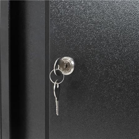 ตู้เหล็กสูงบานเปิด FURDINI BROOK GOS002 86 ซม. สีดำ_2