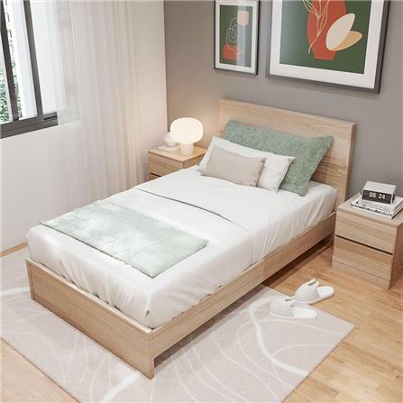 เตียง 3.5 ฟุต KONCEPT TIMBUR 19215547 สีลินด์เบิร์กโอ๊ค_4