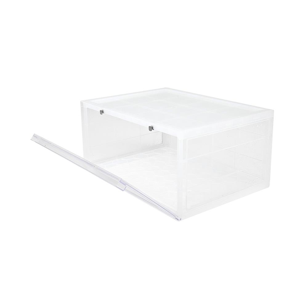 กล่องรองเท้าเปิดข้าง STACKO D.I.Y MAGNETIC LOCK 37x28x18.3 ซม. สีใส