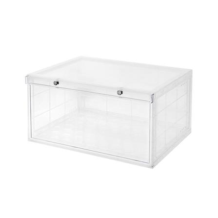 กล่องรองเท้าเปิดข้าง STACKO D.I.Y MAGNETIC LOCK 37x28x18.3 ซม. สีใส