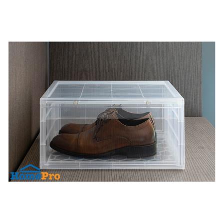 กล่องรองเท้าเปิดข้าง STACKO D.I.Y MAGNETIC LOCK 37x28x18.3 ซม. สีใส_4