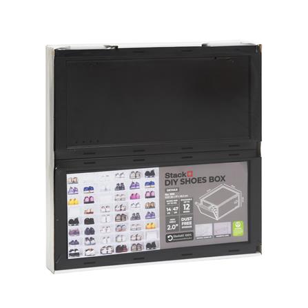 กล่องรองเท้า STACKO D.I.Y MAGNETIC LOCK 28x37x18.3 ซม. สีดำ_3
