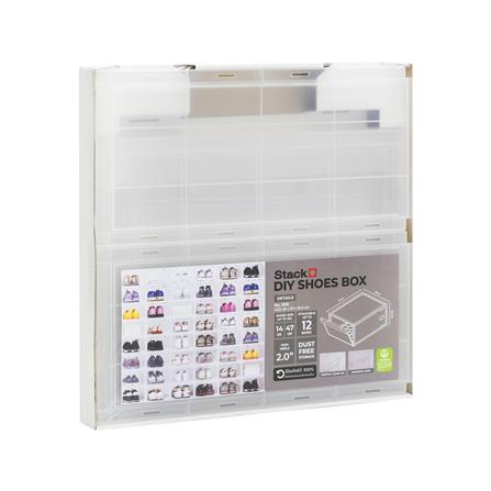 กล่องรองเท้า STACKO D.I.Y MAGNETIC LOCK 28x37x18.3 ซม. สีใส_2