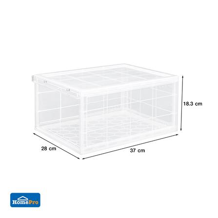 กล่องรองเท้า STACKO D.I.Y MAGNETIC LOCK 28x37x18.3 ซม. สีใส_4