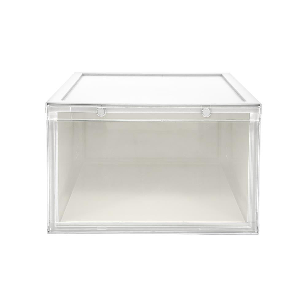 กล่องรองเท้า STACKO D.I.Y MAGNETIC LOCK MONO 28x37x18.3 ซม. สีขาว