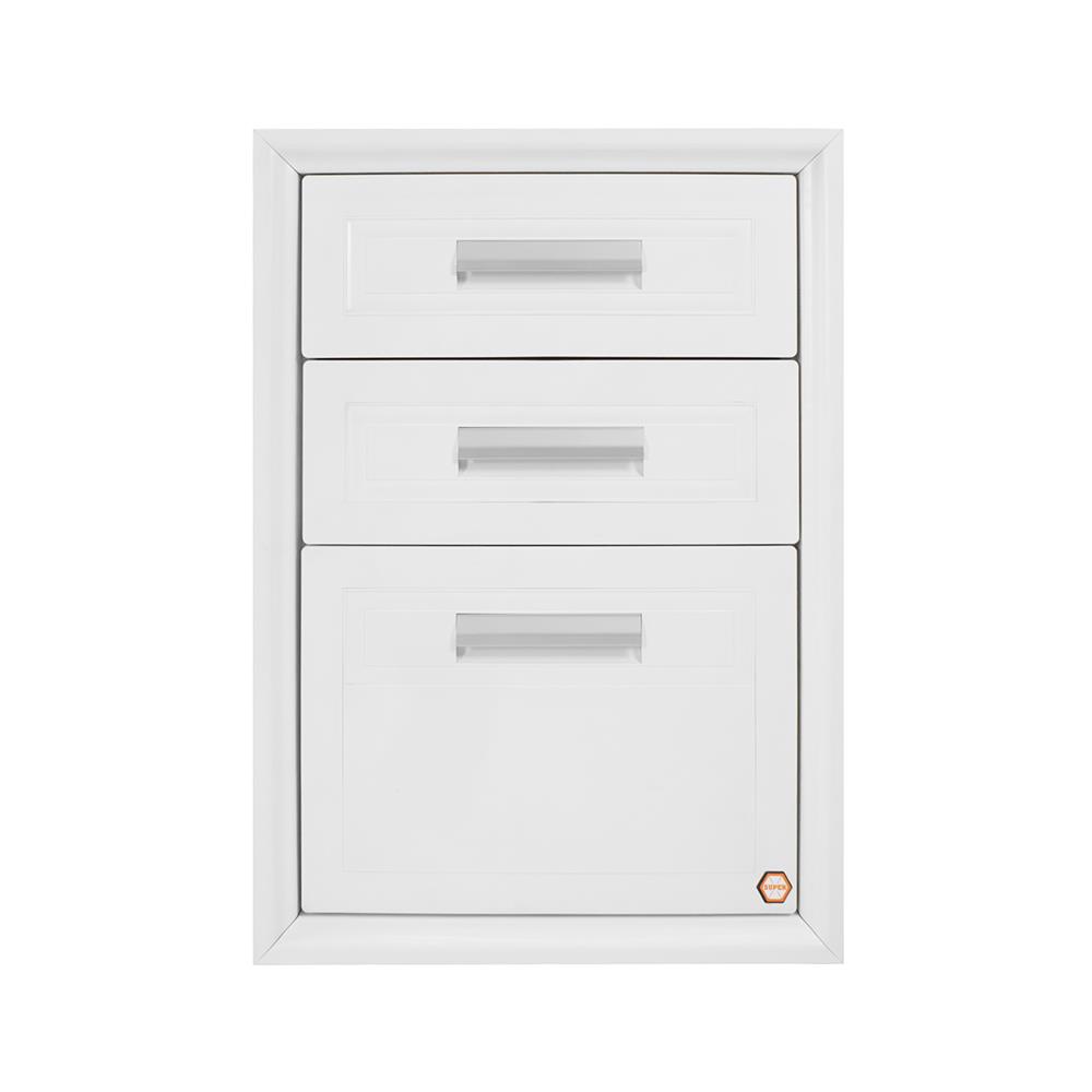 ตู้ลิ้นชัก 3 ชั้น SUPER L 47x66.5 ซม. สีขาว