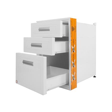 ตู้ลิ้นชัก 3 ชั้น SUPER L 47x66.5 ซม. สีขาว_2