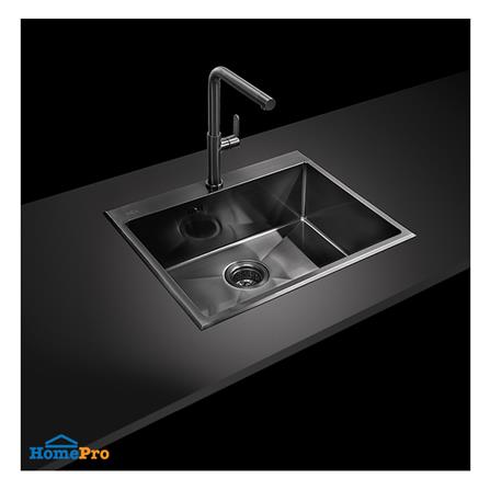 ซิงค์ฝังสแควร์ 1 หลุม MEX SC60GM สีเทาดำ_2