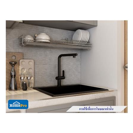 ซิงค์ฝังสแควร์ 1 หลุม MEX SC60GM สีเทาดำ_3