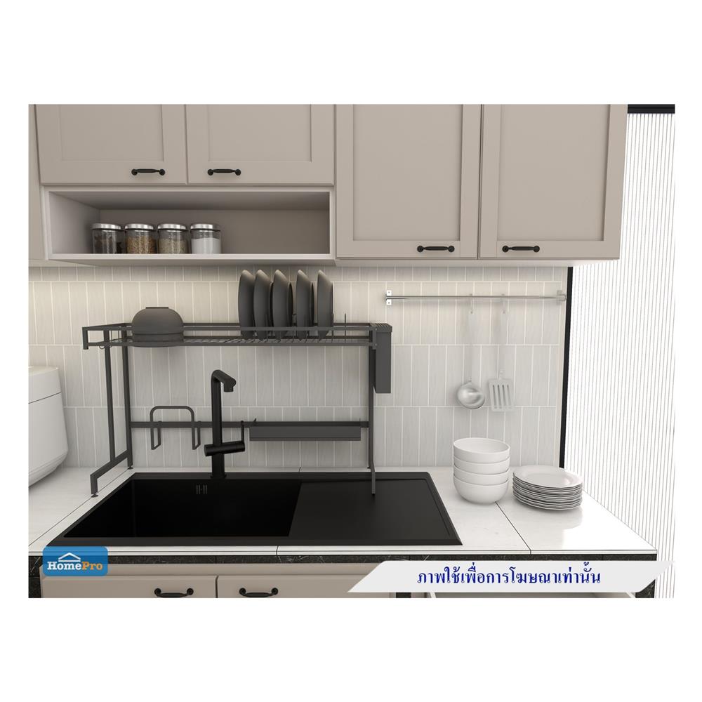 ซิงค์ฝังสแควร์ 1 หลุม 1 ที่พัก MEX SCD1001GM สีเทาดำ